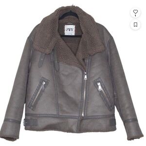 Zara Suede Grey Jacket M